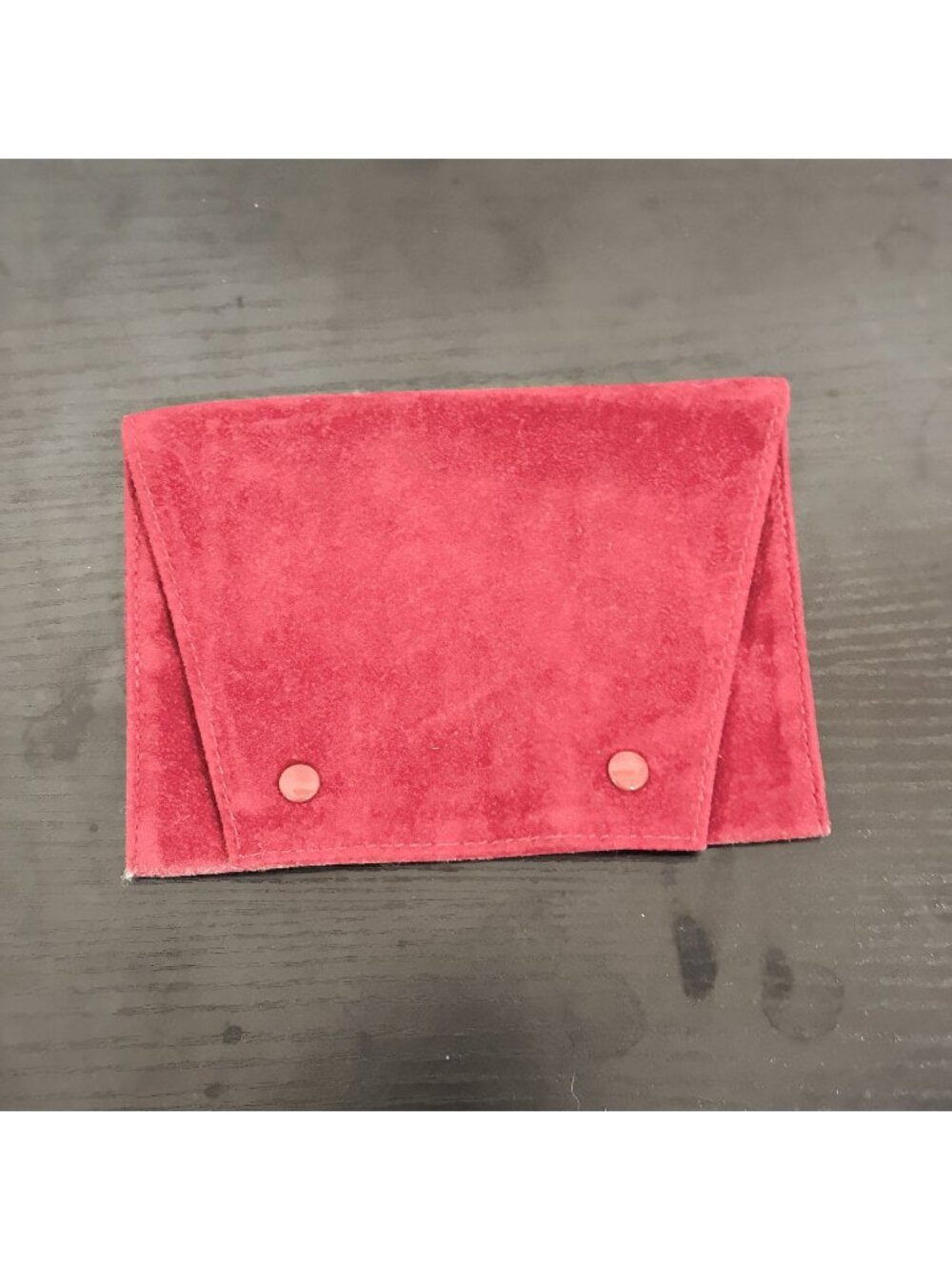 Cartier Red Suede Jewelry Travel Pouch Presentation Storage Case Envelope